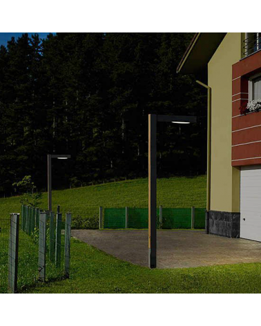 Zenete outdoor lamppost 300-1 303cm high galvanized metal LED 23.6W 3000K IP65