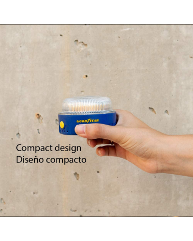 Luz de emergencia GOODYEAR V-16 pila 9V incluida