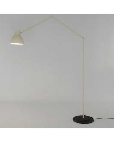 Design lamp articulated floor 113 cm BLUX SYSTEM F50 aluminum lampshade E27 11W