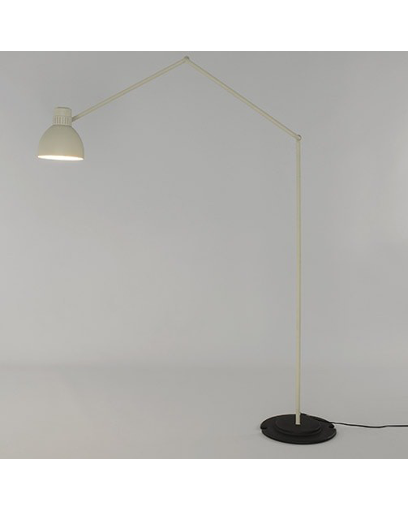 Design lamp articulated floor 113 cm BLUX SYSTEM F50 aluminum lampshade E27 11W