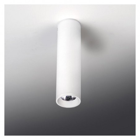 Foco cilindro liso de superficie fijo 5,5x21cm acero regulable GU10