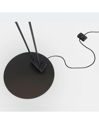 Lámpara de diseño de pie 220 cm negra y cobre SPEERS F LED 2x7W 2700K con dos cabezas lumínicas