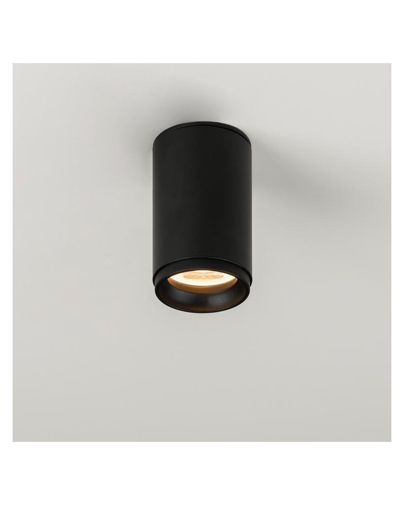 Fixed surface smooth cylinder spotlight 5.5x9.3cm dimmable steel LED 7W 2700K 665Lm