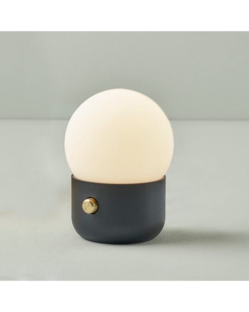 Lámpara portátil de mesa LED de diseño esfera vidrio opal KUP CAMP 13 cm 3000K 1,3W