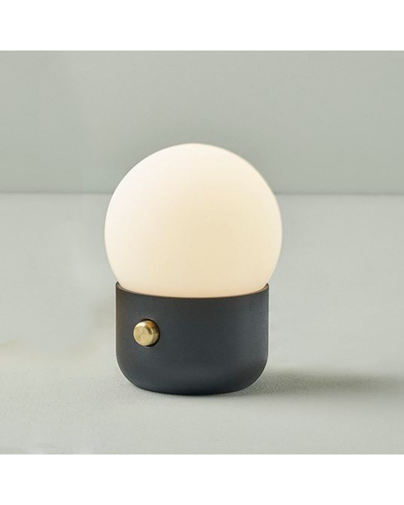 Portable opal glass sphere design LED table lamp KUP CAMP 13 cm 3000K 1,3W Portable opal glass sphere design LED table lamp KUP CAMP 13 cm 3000K 1,3W