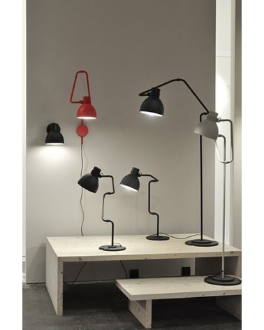 Lámpara de diseño de pie articulada 113 cm BLUX SYSTEM F50 pantalla de aluminio E27 11W