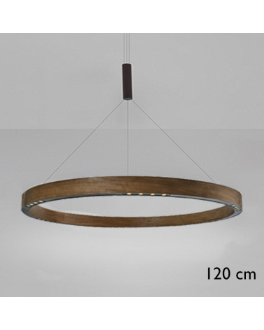 Design ceiling lamp R2 S120 LED 6x17W 3000K in aluminum with central suspension cable
