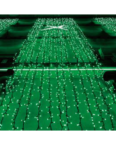 Connectable string light 12m and 180 light green LEDs clear capsule connectable IP65 for outdoor use