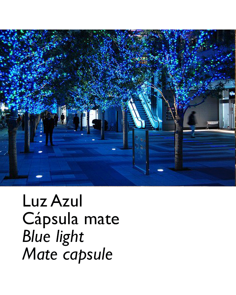 Connectable string light 12m  and 180 blue matte capsule LEDs, joinable, IP65 for outdoor use