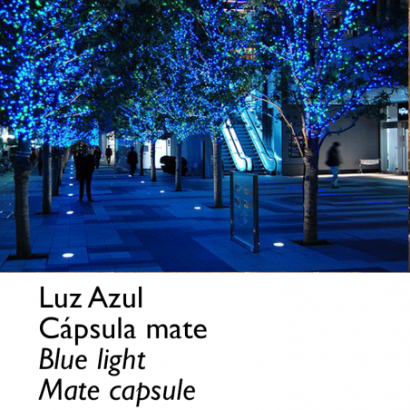 Connectable string light 12m  and 180 blue matte capsule LEDs, joinable, IP65 for outdoor use