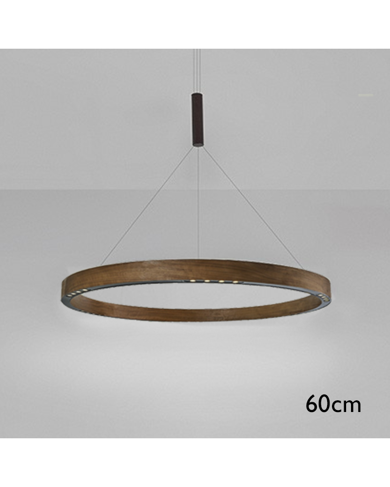 Design ceiling lamp R2 S60 LED 3x18W 3000K in aluminum with central suspension cable