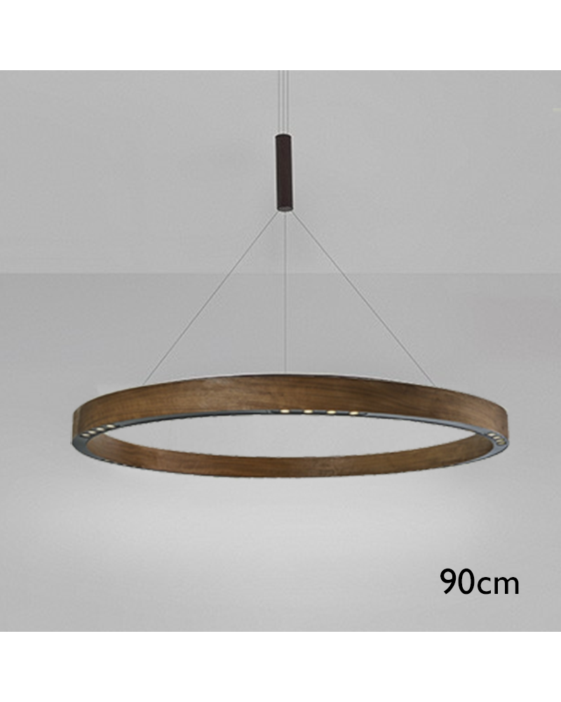 Design ceiling lamp R2 S90 LED 4x18W 3000K in aluminum with central suspension cable