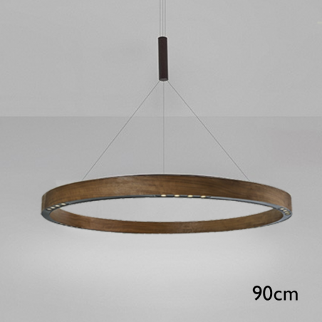 Design ceiling lamp R2 S90 LED 4x18W 3000K in aluminum with central suspension cable