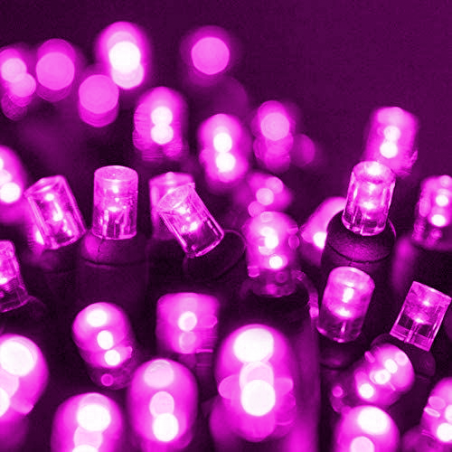 Connectable string light 12m  and 180 purple LEDs purple capsule purple cable, connectable IP65 for outdoor use