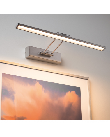 Wall light 45 cm 7W LED 2700K nickel and chrome