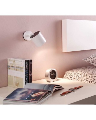 Foco de cilindro liso 7,7cm zamak y aluminio regulable GU10 orientable