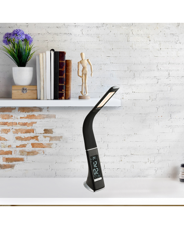 Flexo 50,5cm LED 6W 260LM with flexible arm dimmable touch witch clock