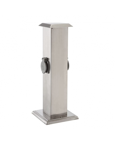 40 cm stainless steel beacon IP44 gray finish with 2 watertight plugs