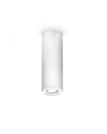 Fixed surface smooth cylinder spotlight 7x20.5cm zamak and aluminum adjustable GU10 adjustable