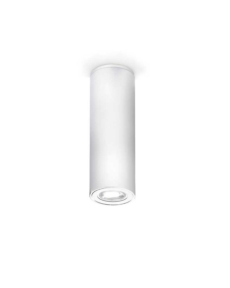 Foco cilindro liso de superficie fijo 7x20,5cm zamak y aluminio regulable GU10 orientable