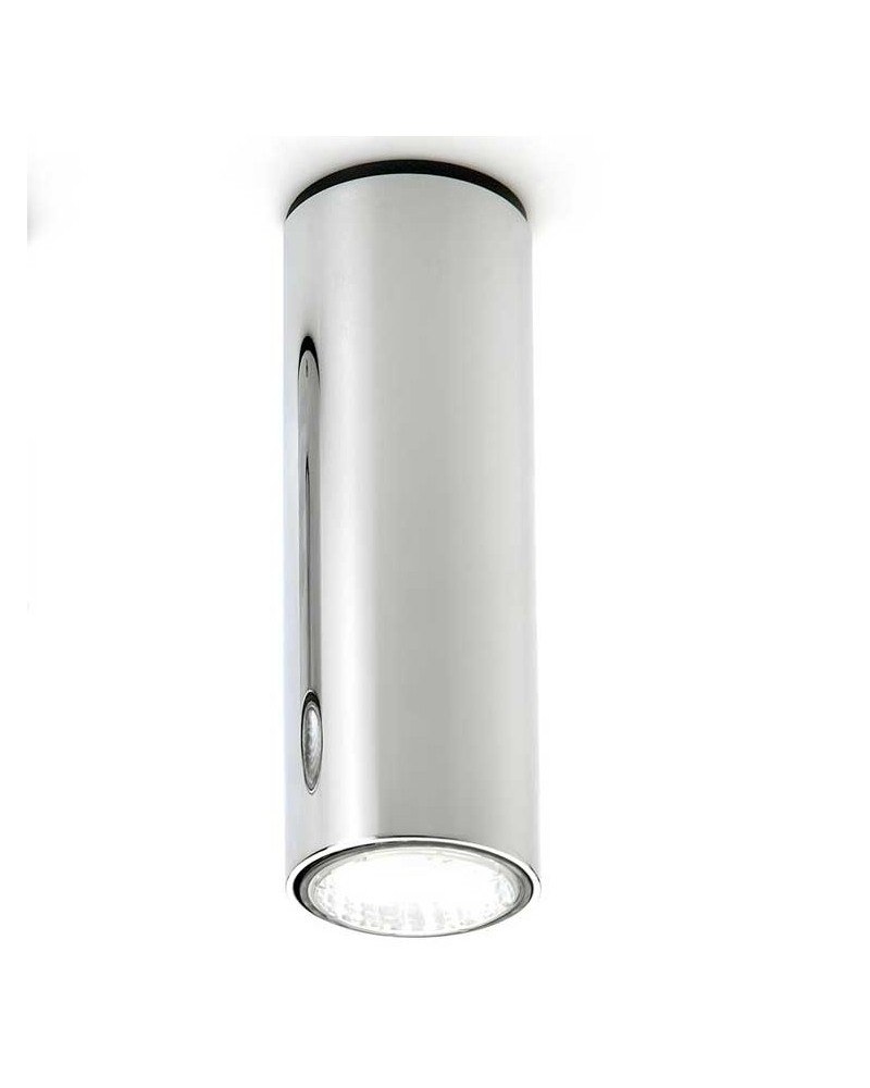 Fixed surface smooth cylinder spotlight 7x20.5cm zamak and aluminum adjustable GU10 adjustable