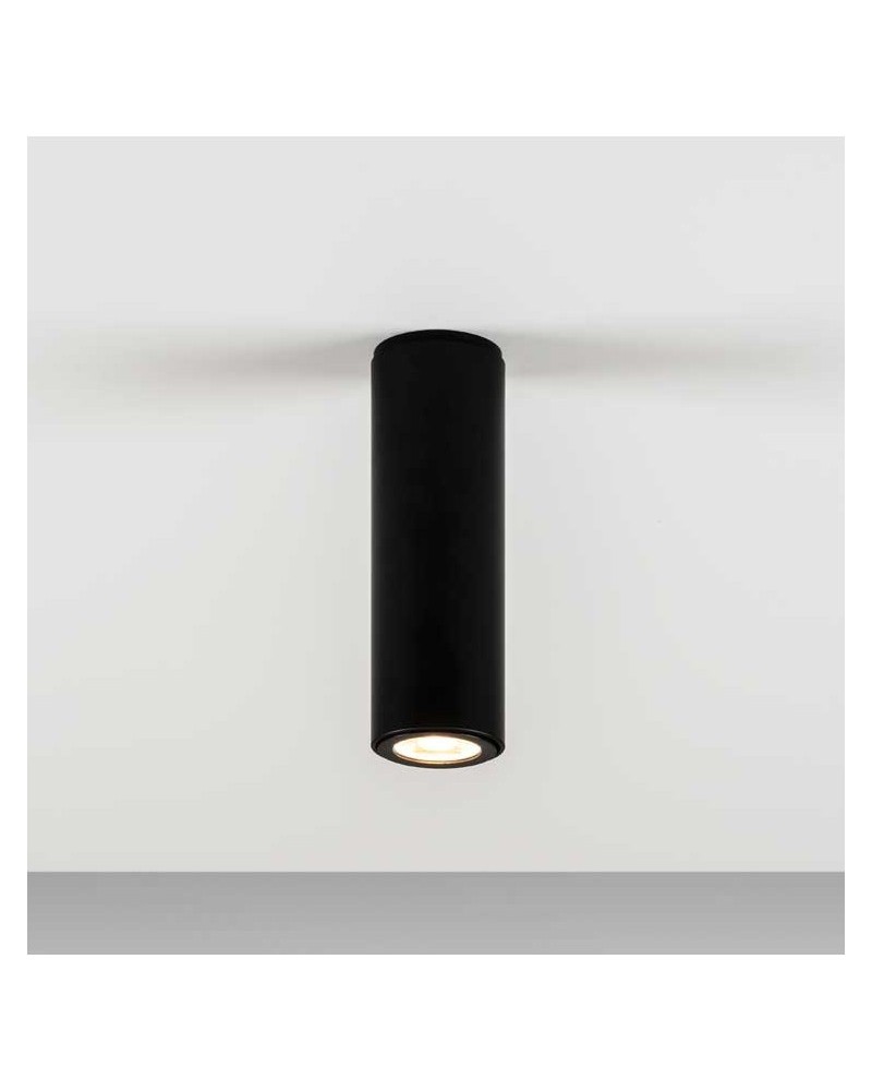 Fixed surface smooth cylinder spotlight 7x20.5cm zamak and aluminum adjustable GU10 adjustable