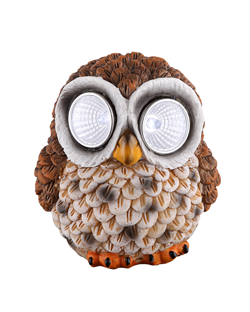 Brown owl solar lamp 9cm 0,024W 3V LED