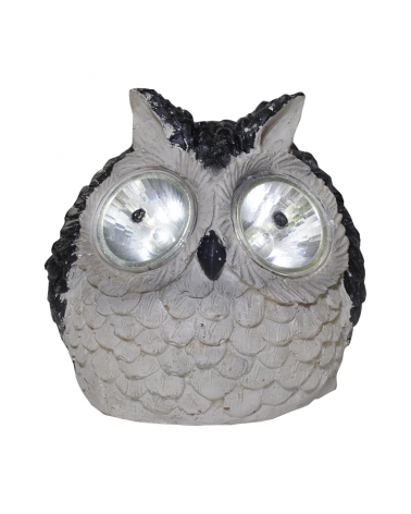 Solar light grey owl shape LED IP44