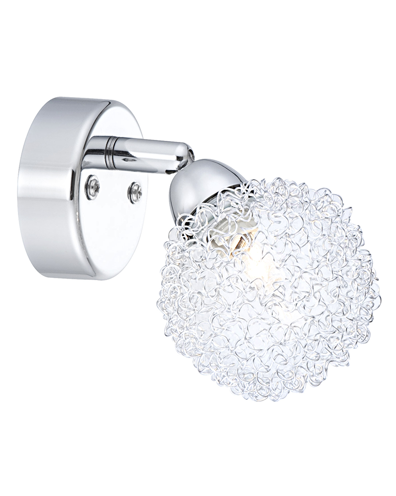 Apply 15cm chrome color and transparent glass with aluminum mesh 33W G9 Bulb included