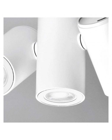 Foco tres cilindros 7cm acero zamak y aluminio regulable GU10 orientable