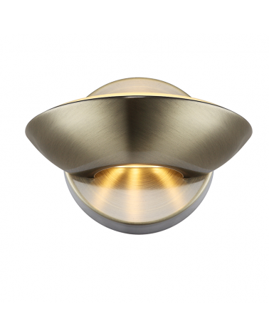 Aplique pared 11,5cm acabado latón 2 LED 3W 4,5W 3000K 260LM