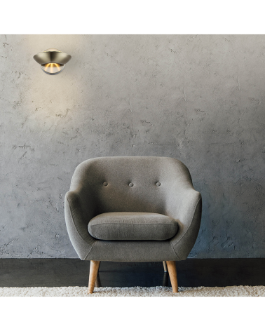 Aplique pared 11,5cm acabado latón 2 LED 3W 4,5W 3000K 260LM