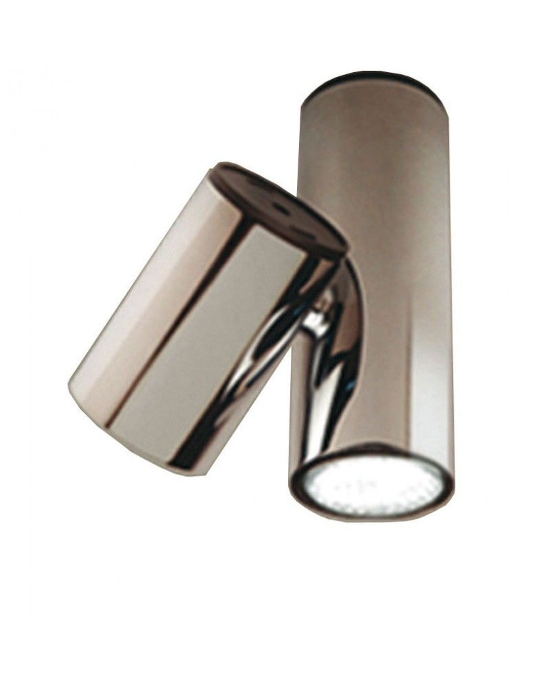 Spotlight two cylinders 7cm zamak steel and aluminum adjustable GU10 adjustable