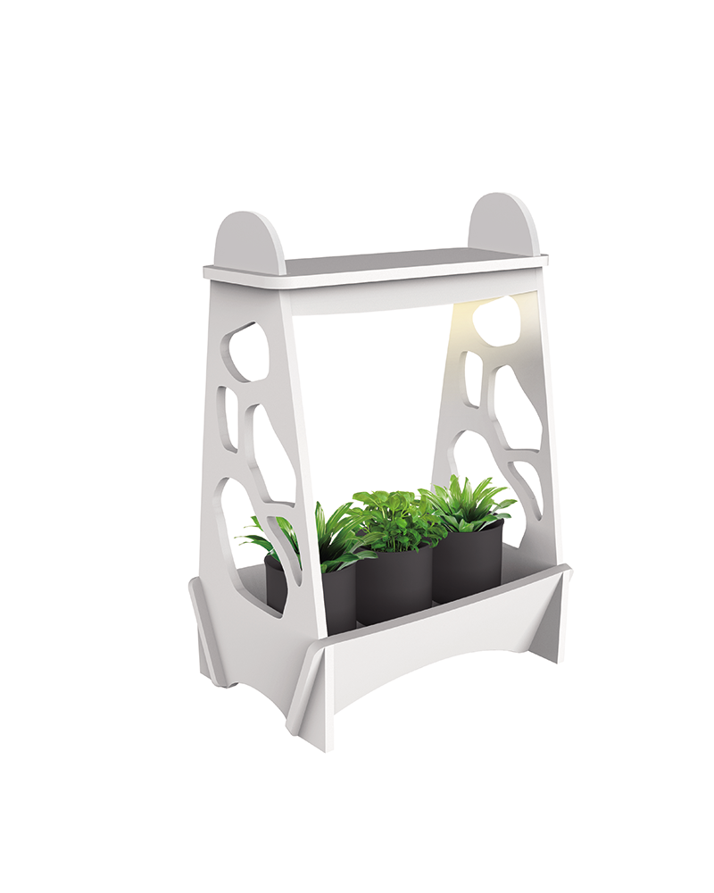 Outdoor shelving white finish IP54 4000K