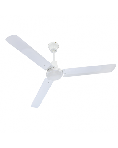 Ceiling fan without light 142cm metal finish in white 70W