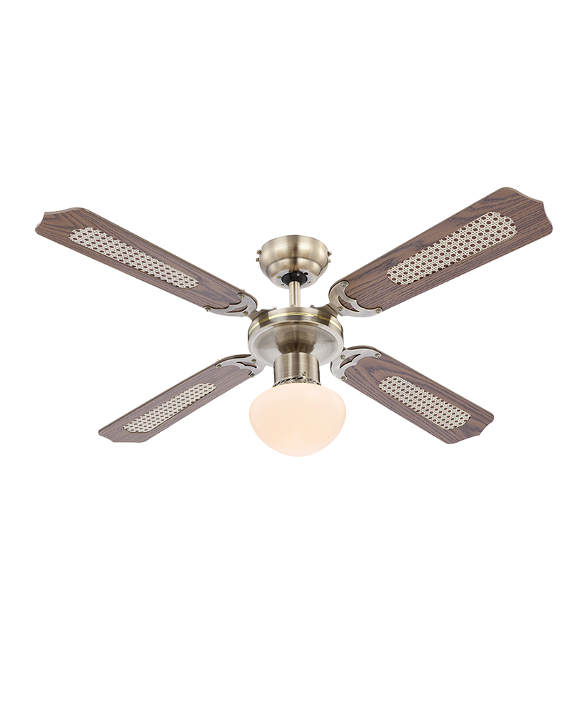 106.6cm ceiling fan oak finish with E27 60W light source