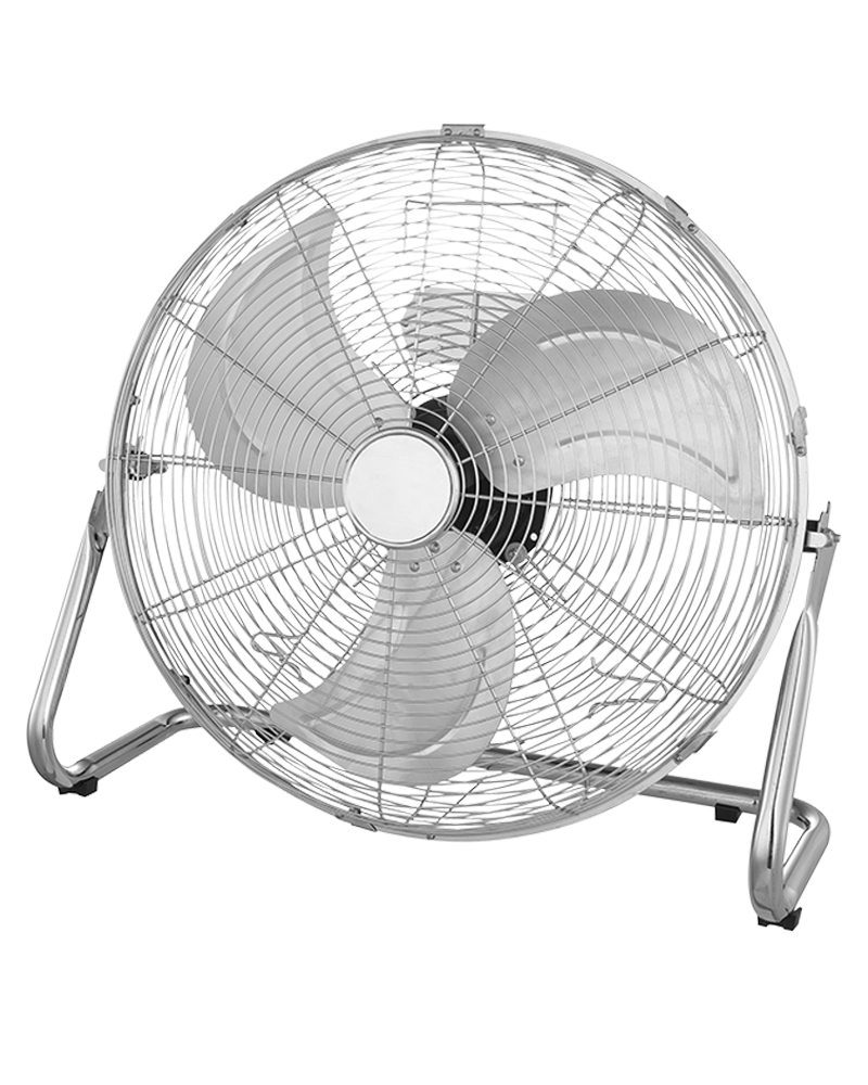 Ventilador de suelo 57cm de metal acabado en cromo 114W