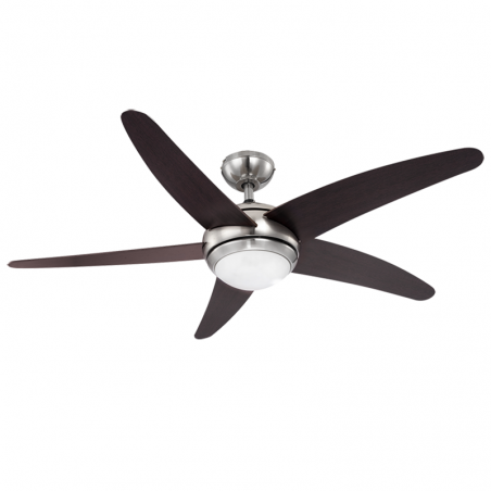 Ceiling fan 132cm brown finish with E14 light source 55W motor