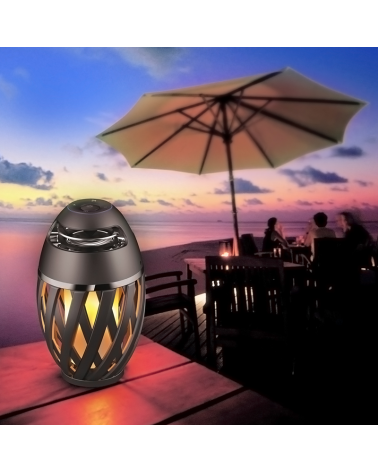 LED table lamp 16,5cm IP65 flashlight and speaker