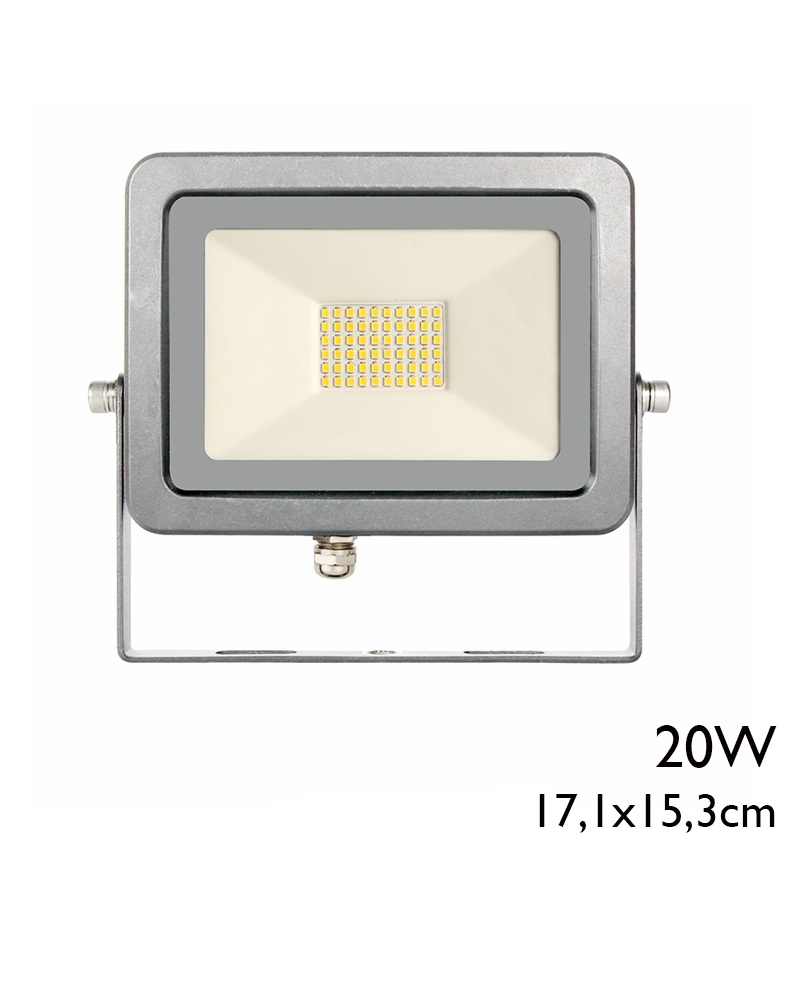 Outdoor projector 17,1cm gray finish 20W IP65 5000K