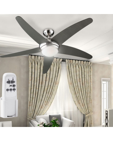 Ceiling fan 13.2cm gray finish with R7S 80W light source