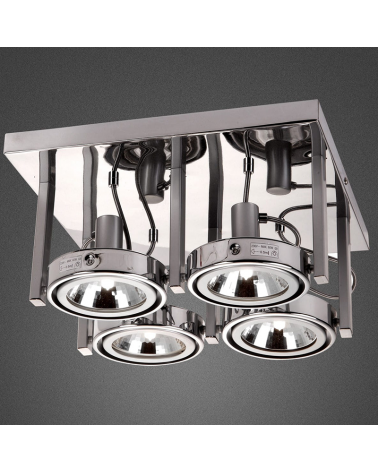 Ceiling lamp 4 lights 36cm G9 (included) 52W in metal chrome finish