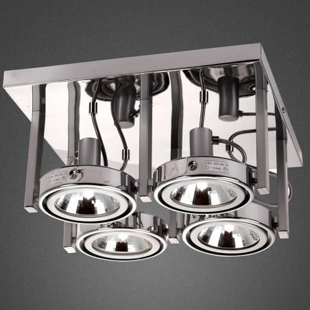 Ceiling lamp 4 lights 36cm G9 (included) 52W in metal chrome finish