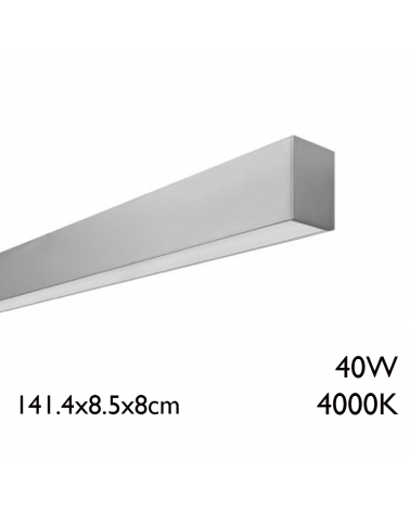 Panel LED de superficie de aluminio 40W 141,4cm 4000K +50.000h IP65