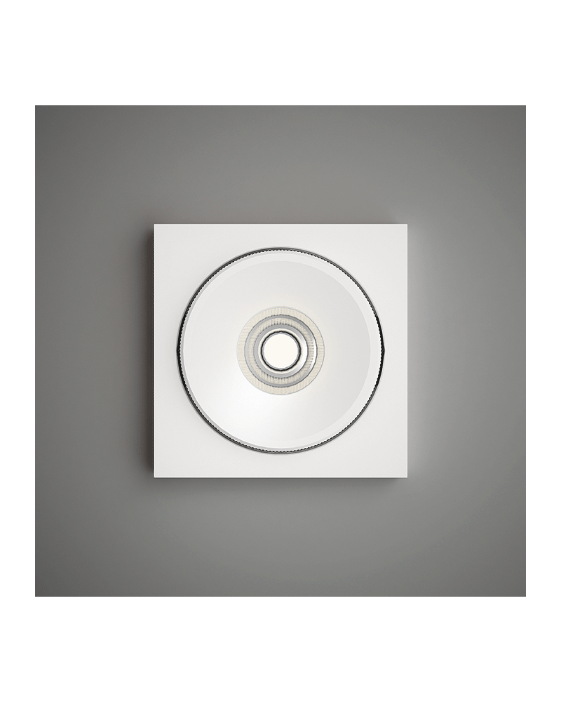 Design recessed downlight white aluminum 12cm LED 9.3W 2700K 965Lm