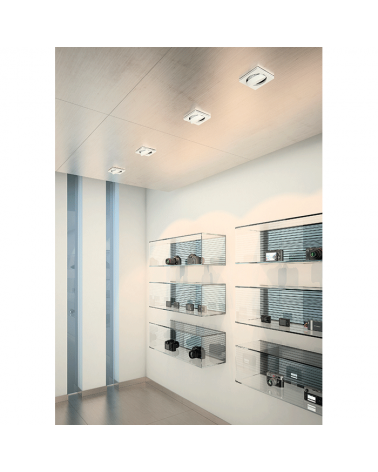 Design recessed downlight white aluminum 12cm LED 9.3W 2700K 965Lm