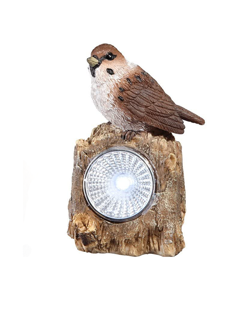 Plastic bird shaped solar lamp 9.6cm LED IP44