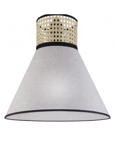 Ceiling lamp 40cm fabric lampshade with two finishes Nordic oriental style black details 60W E27