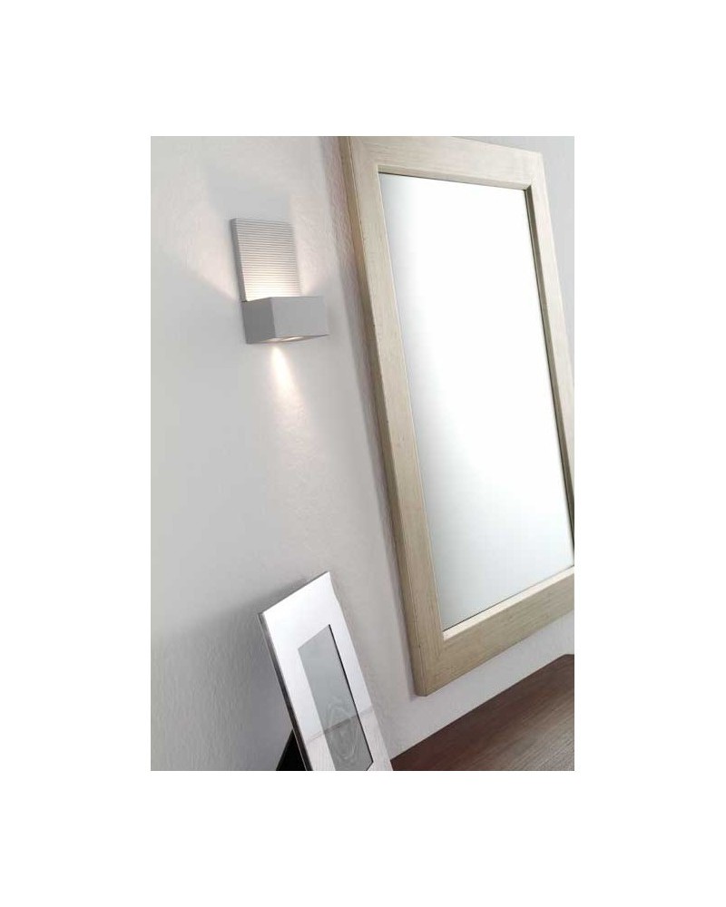 Aplique 11X15cm rectangular aluminio regulable 1xG9 luz superior e inferior