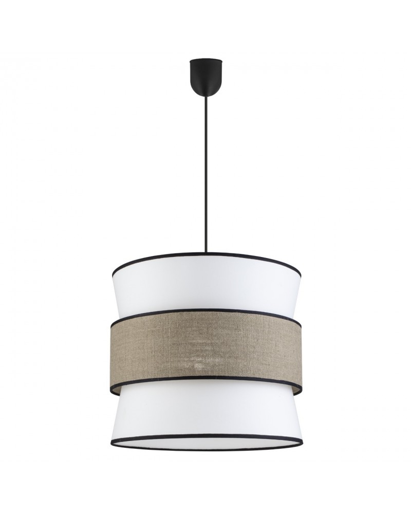 Hanging ceiling lamp lampshade 40cm oriental style cona beige, mink and black finish 60W E27